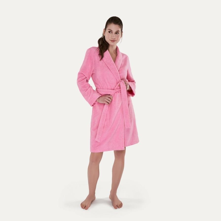 Bademantel MÖVE | Homewear Schalkragenmantel Pink(Flamingo)