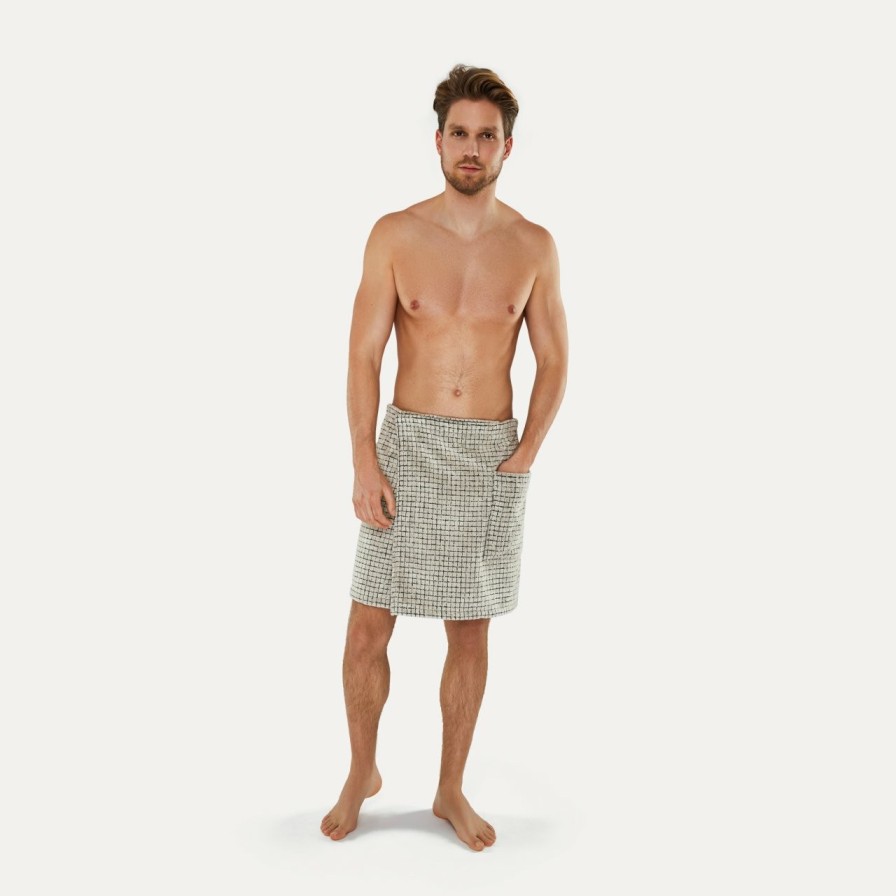 Bademantel MÖVE | Eden Kilt Gr. 48/56(Nature/Black)