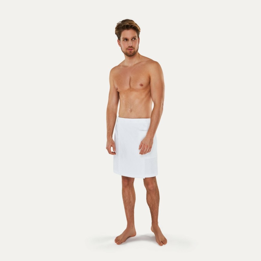 Bademantel MÖVE | Sauna Kilt Gr. 48/56(Blanc)