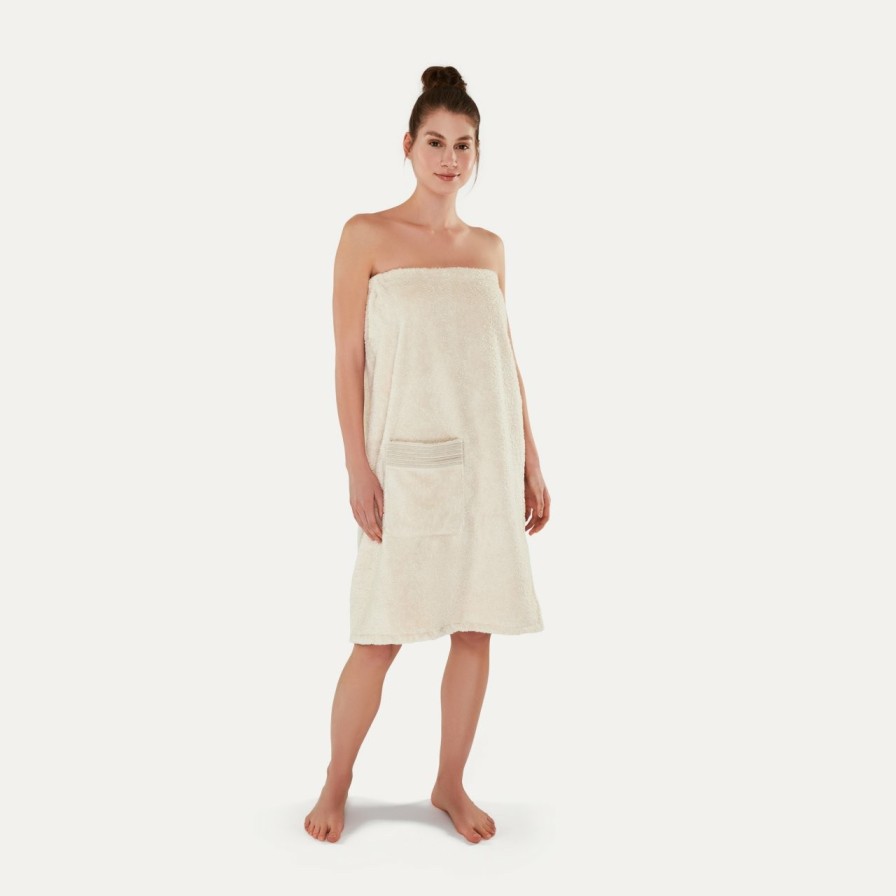 Bademantel MÖVE | Wellness Sarong Gr. 40/48(Nature)