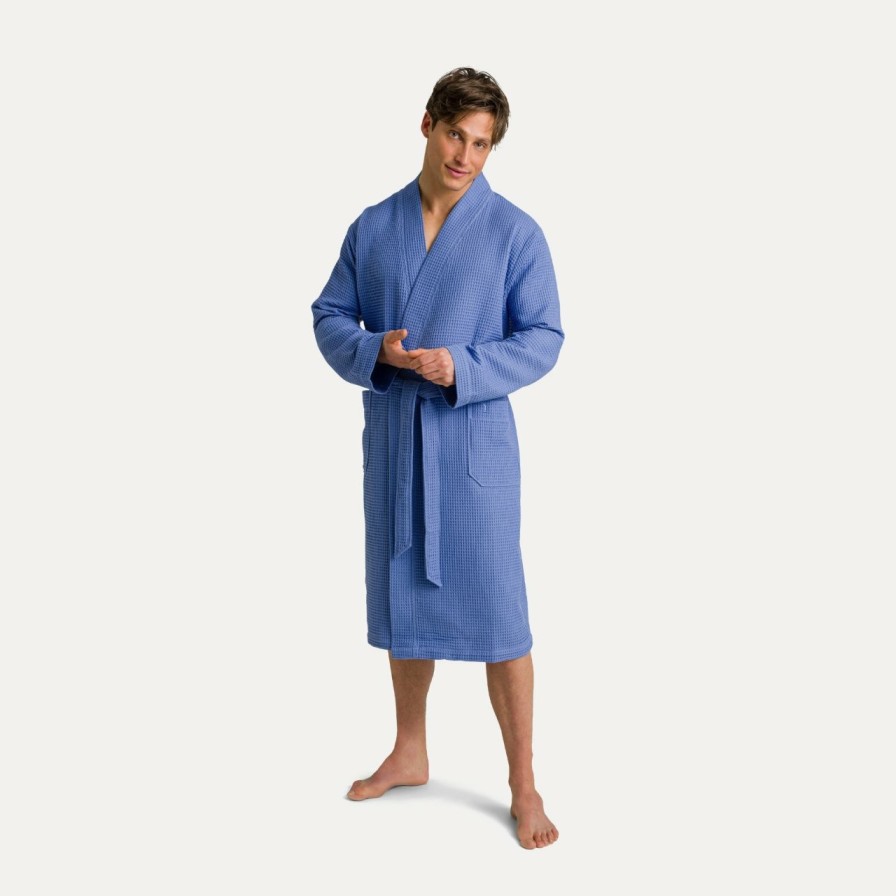 Bademantel MÖVE | Homewear Kimono Blau(Cornflower)