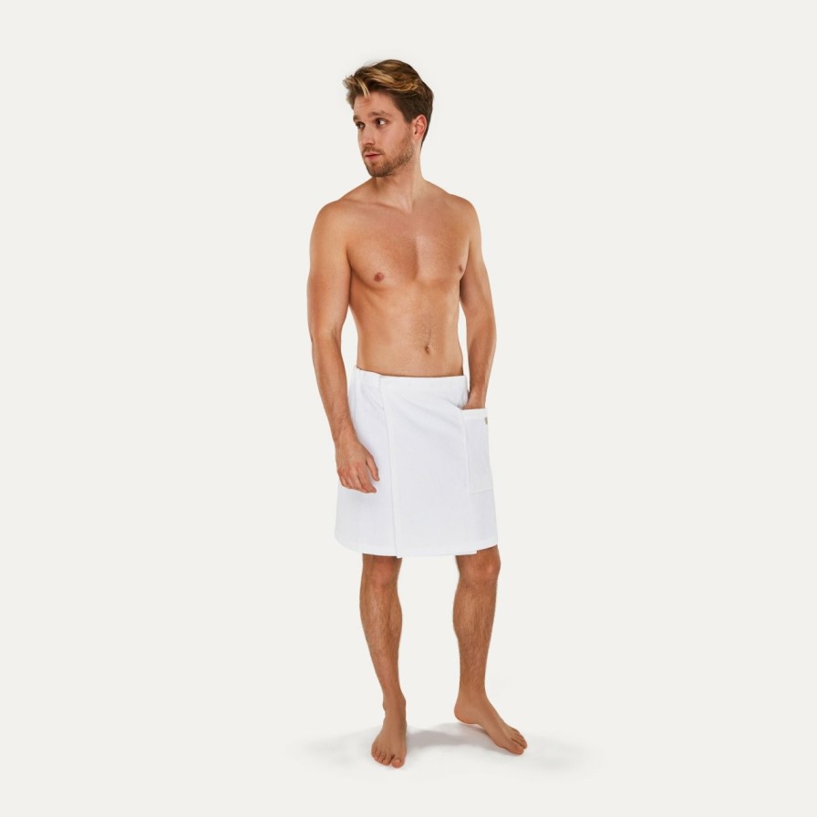 Bademantel MÖVE | Sauna Kilt Gr. 48/56(Blanc)