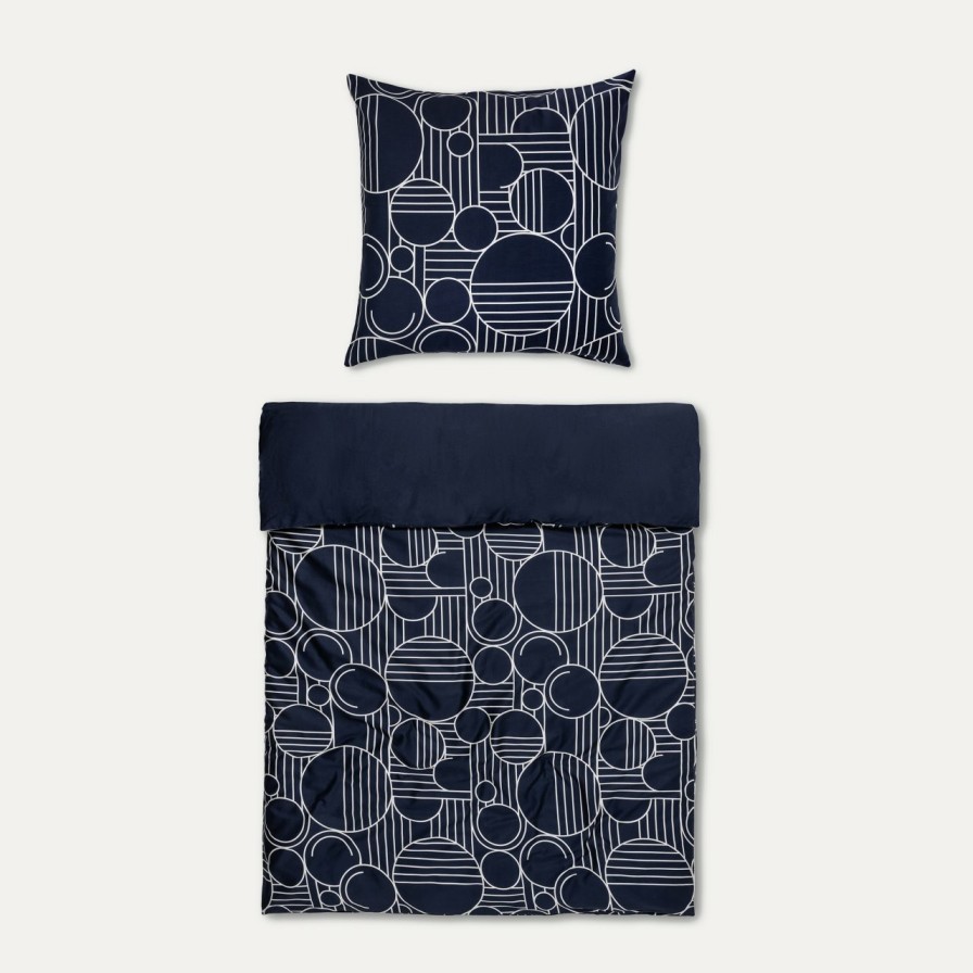 Bettwasche MÖVE Bettwasche 155X220 | Autumn Delights Bettwasche 155X220 Cm + 80X80 Cm(Dark Blue)