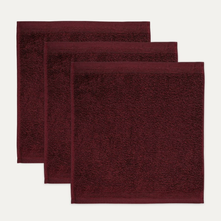 Handtucher MÖVE | Superwuschel Seiftuch 3X30X30 Cm(Burgundy)